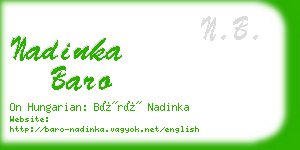 nadinka baro business card